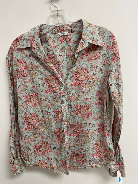 Blouse Long Sleeve By Izod In Floral Print, Size: S