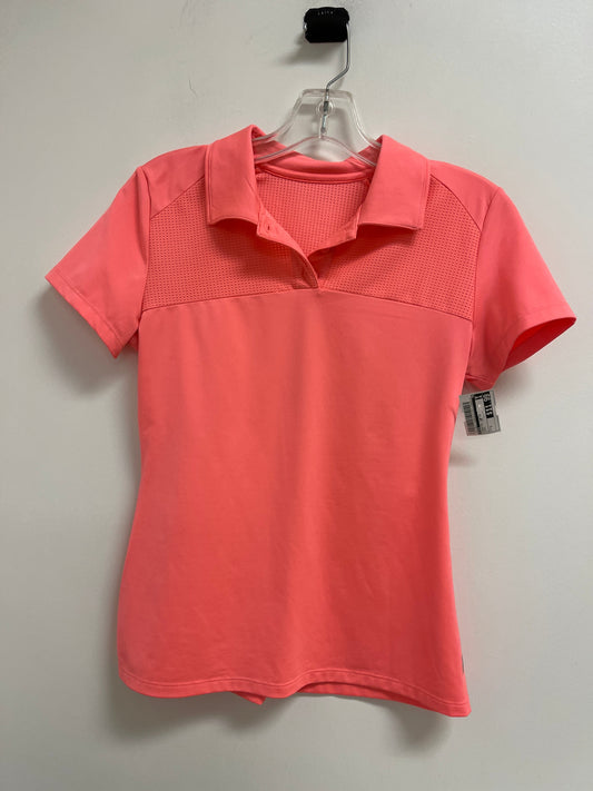 Athletic Top Short Sleeve By Fila In Coral, Size: S