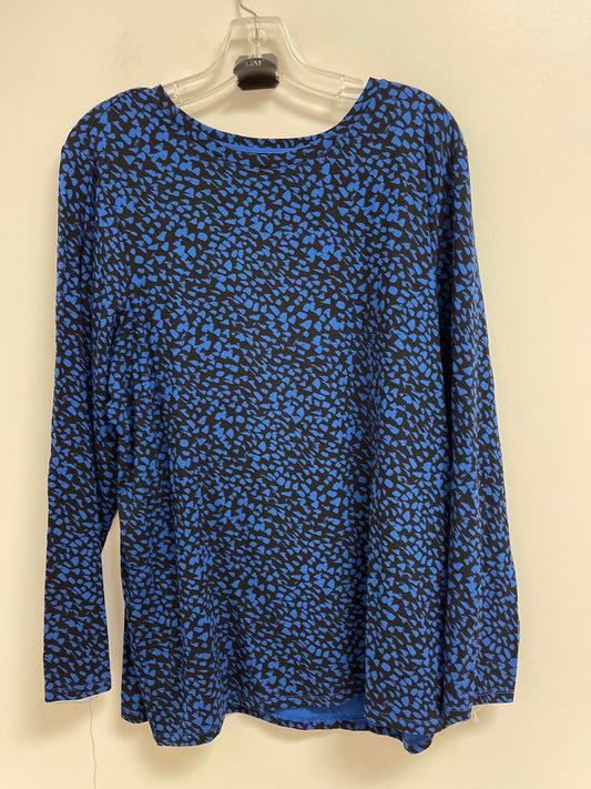 Top Long Sleeve By Chicos In Blue, Size: 2x