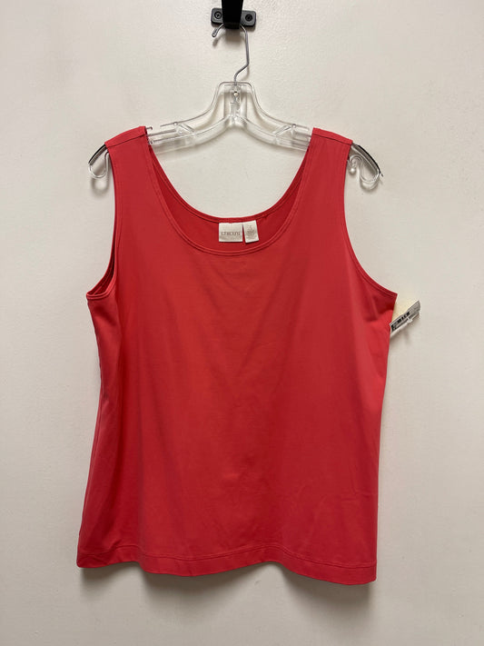 Top Sleeveless By Chicos In Orange, Size: Xl