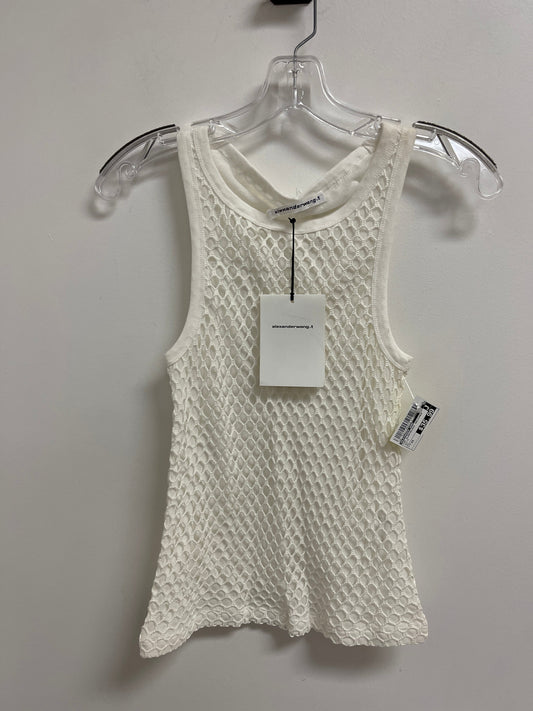 Top Sleeveless Designer By Alexander Wang In White, Size: Xs