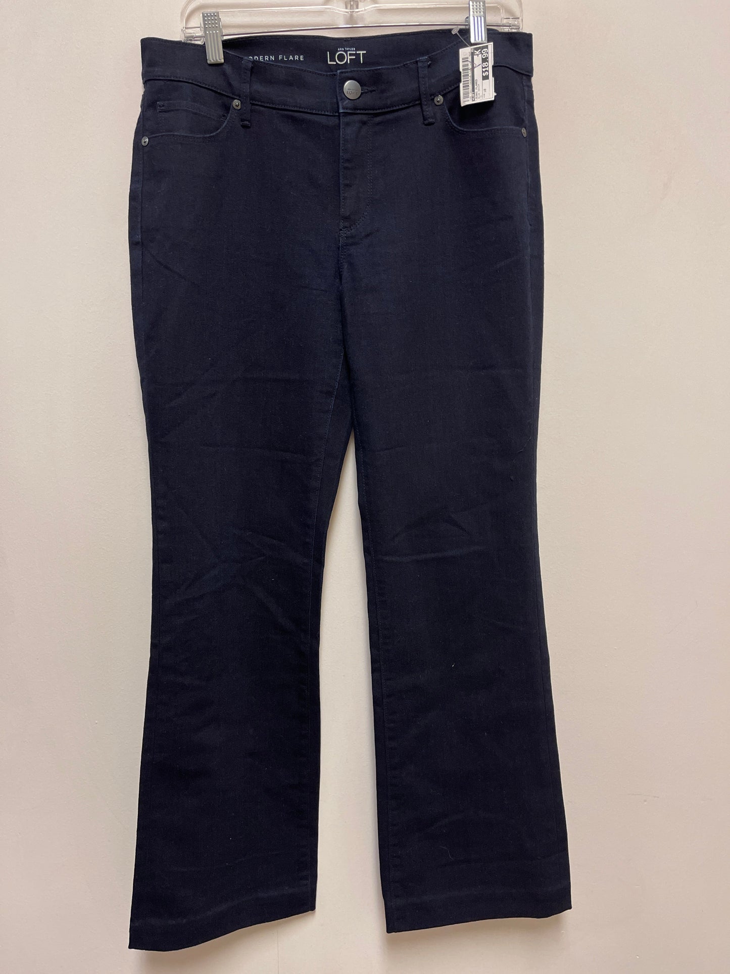 Jeans Flared By Loft In Blue Denim, Size: 10