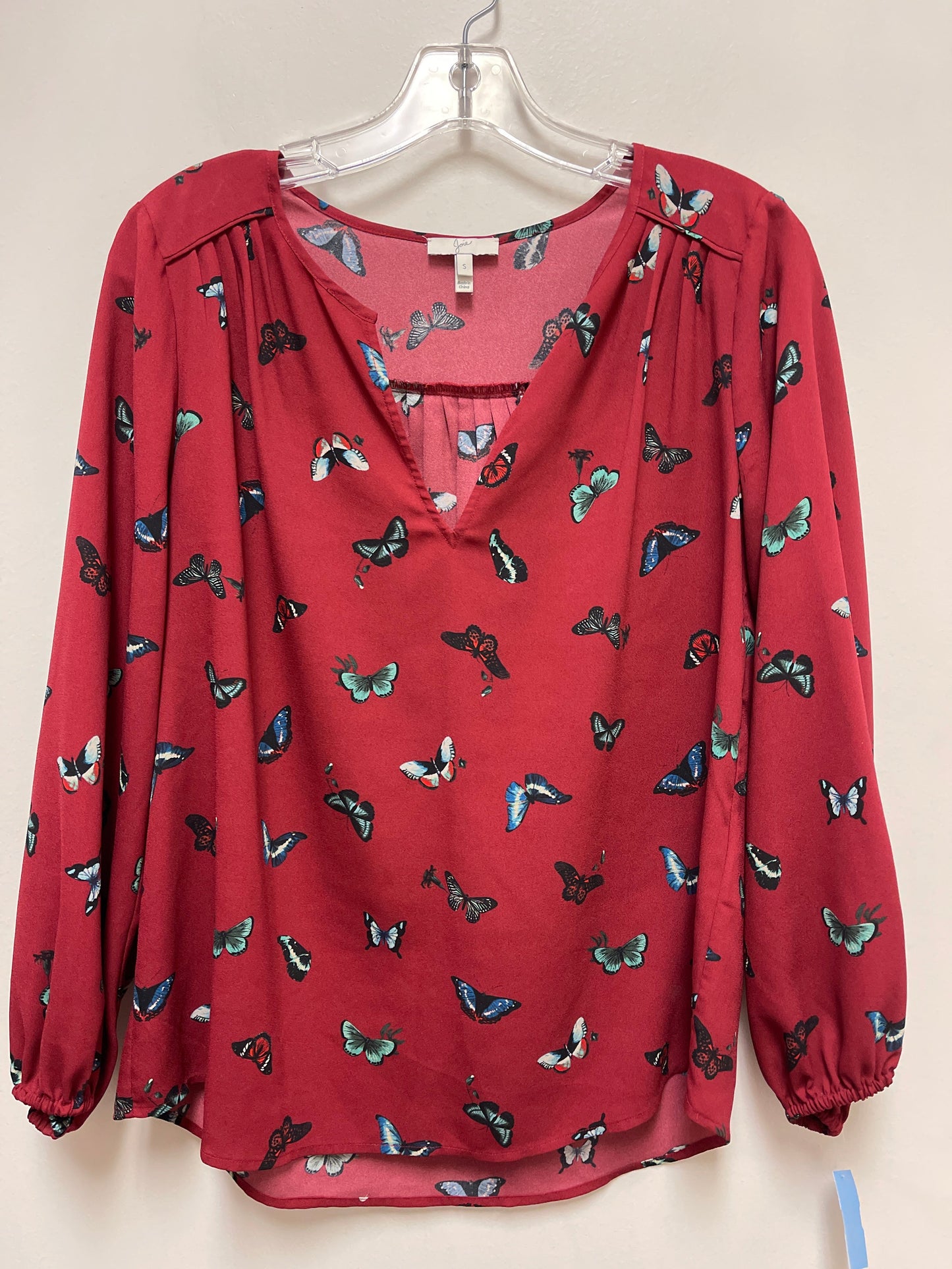 Top Long Sleeve By Joie In Red, Size: S