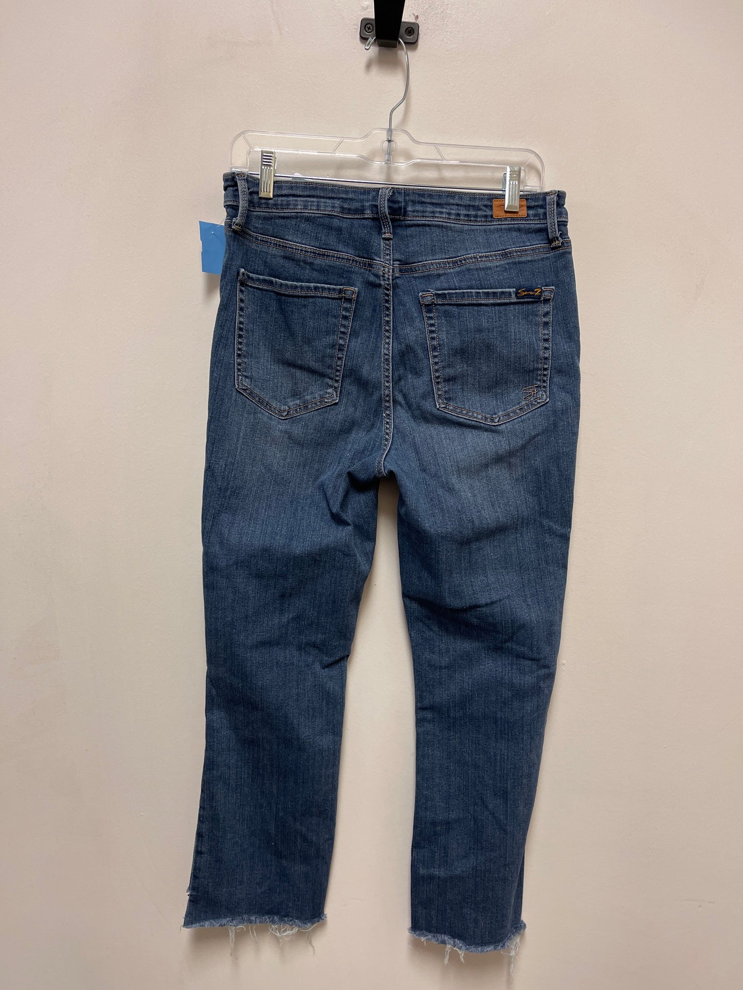 Jeans Straight By Seven 7 In Blue Denim, Size: 10