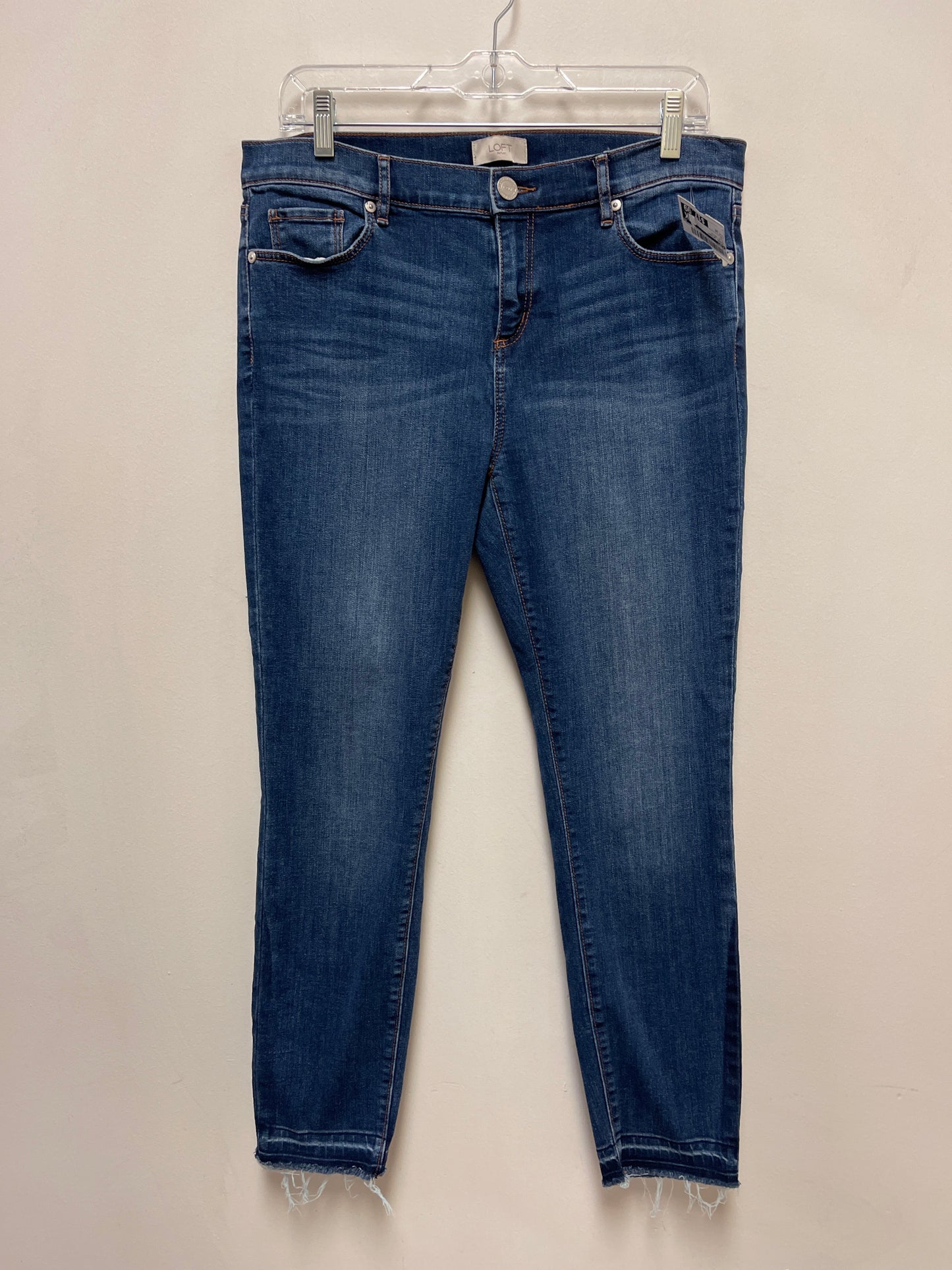 Jeans Skinny By Loft In Blue Denim, Size: 10