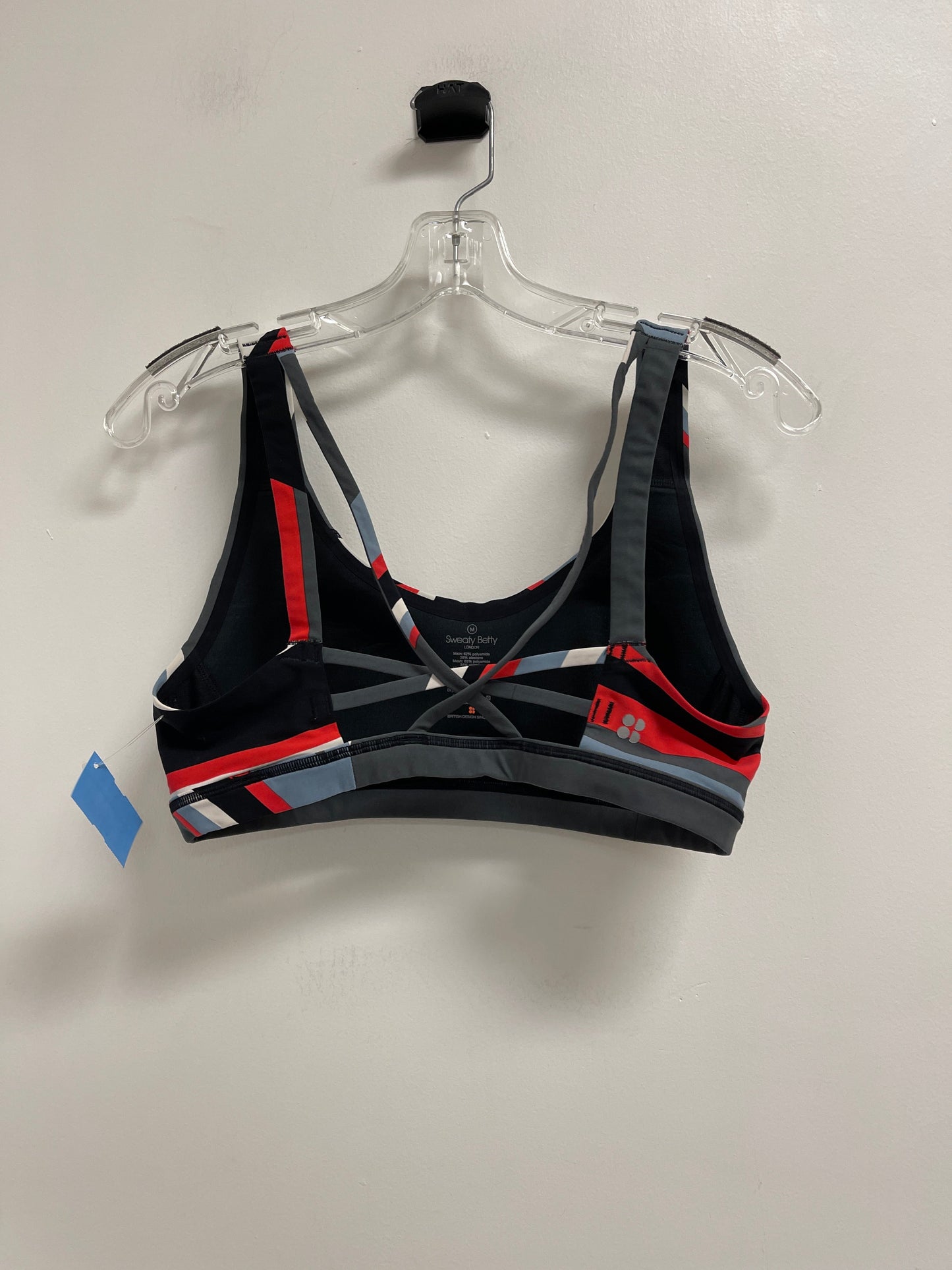 Athletic Bra By Sweaty Betty In Grey & Red, Size: M