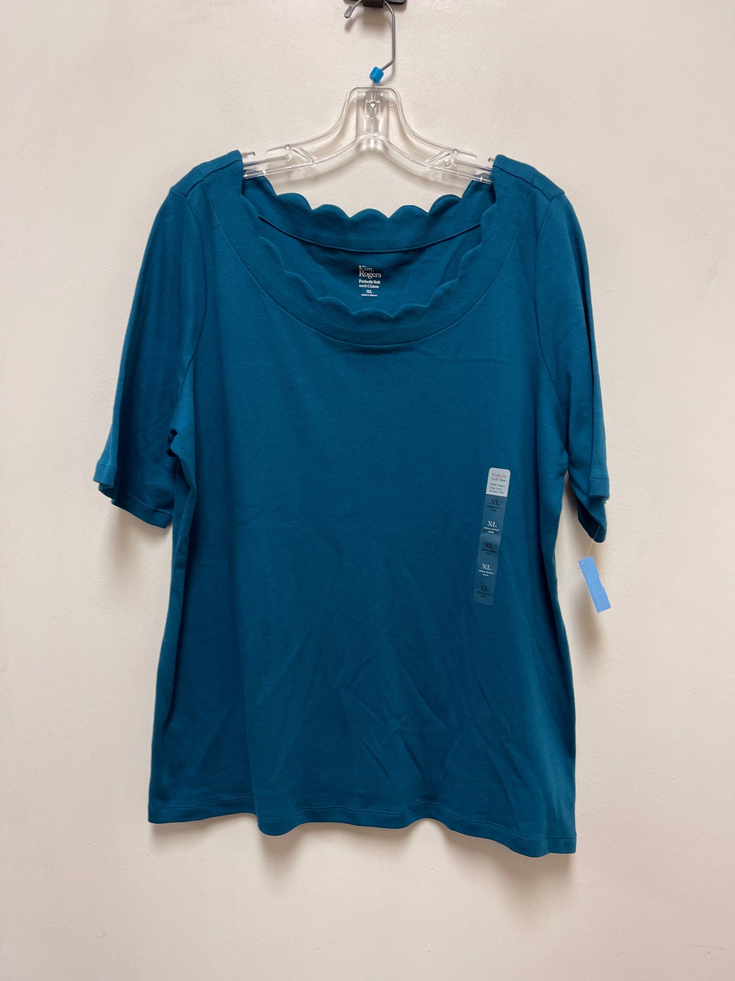 Top Long Sleeve By Kim Rogers In Blue, Size: Xl