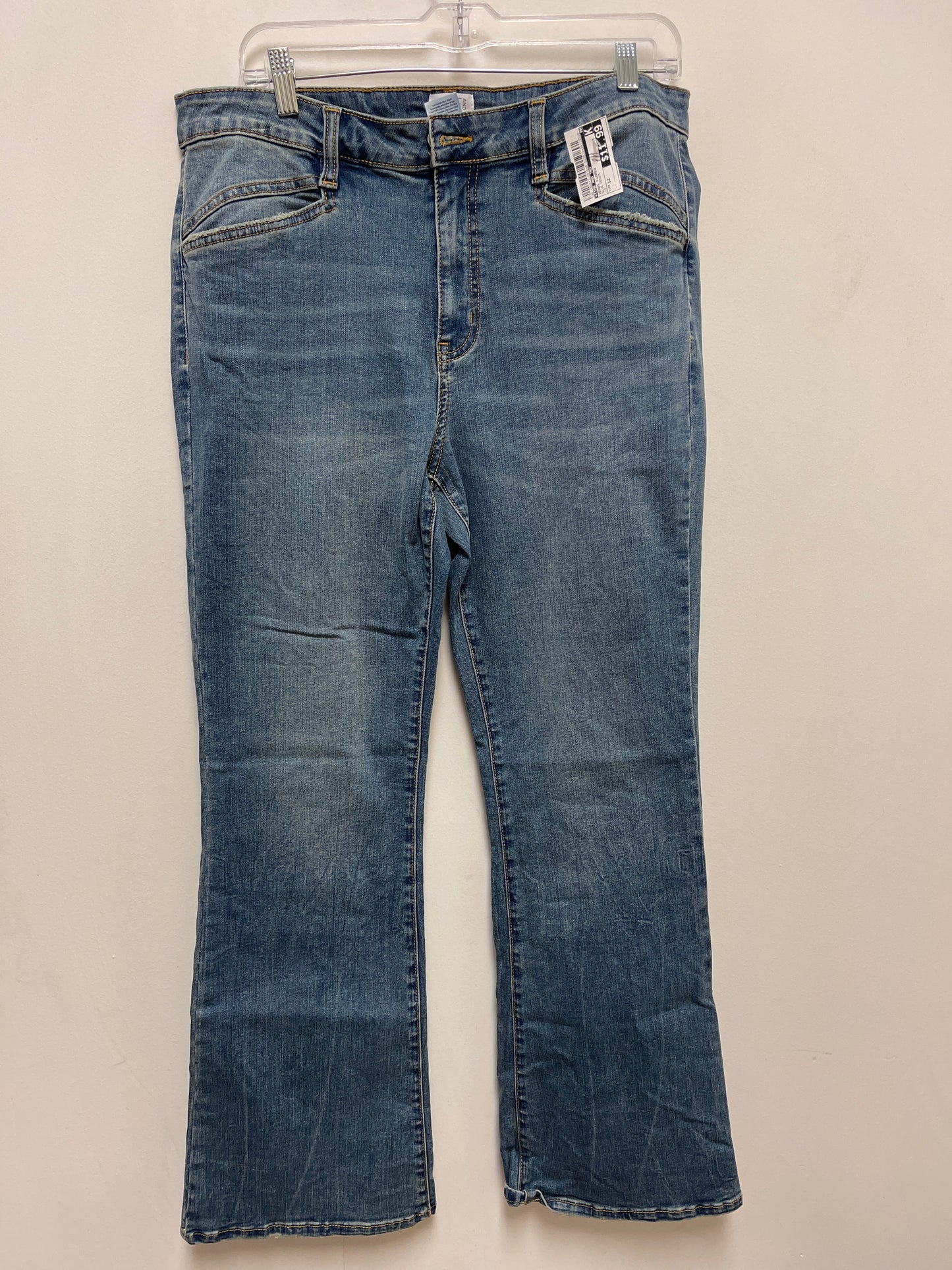 Jeans Flared By Time And Tru In Blue Denim, Size: 12