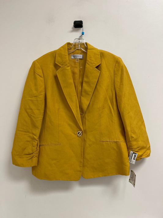 Blazer By Kasper In Yellow, Size: Xl