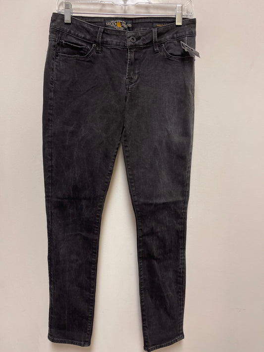 Jeans Skinny By Lucky Brand In Black Denim, Size: 4