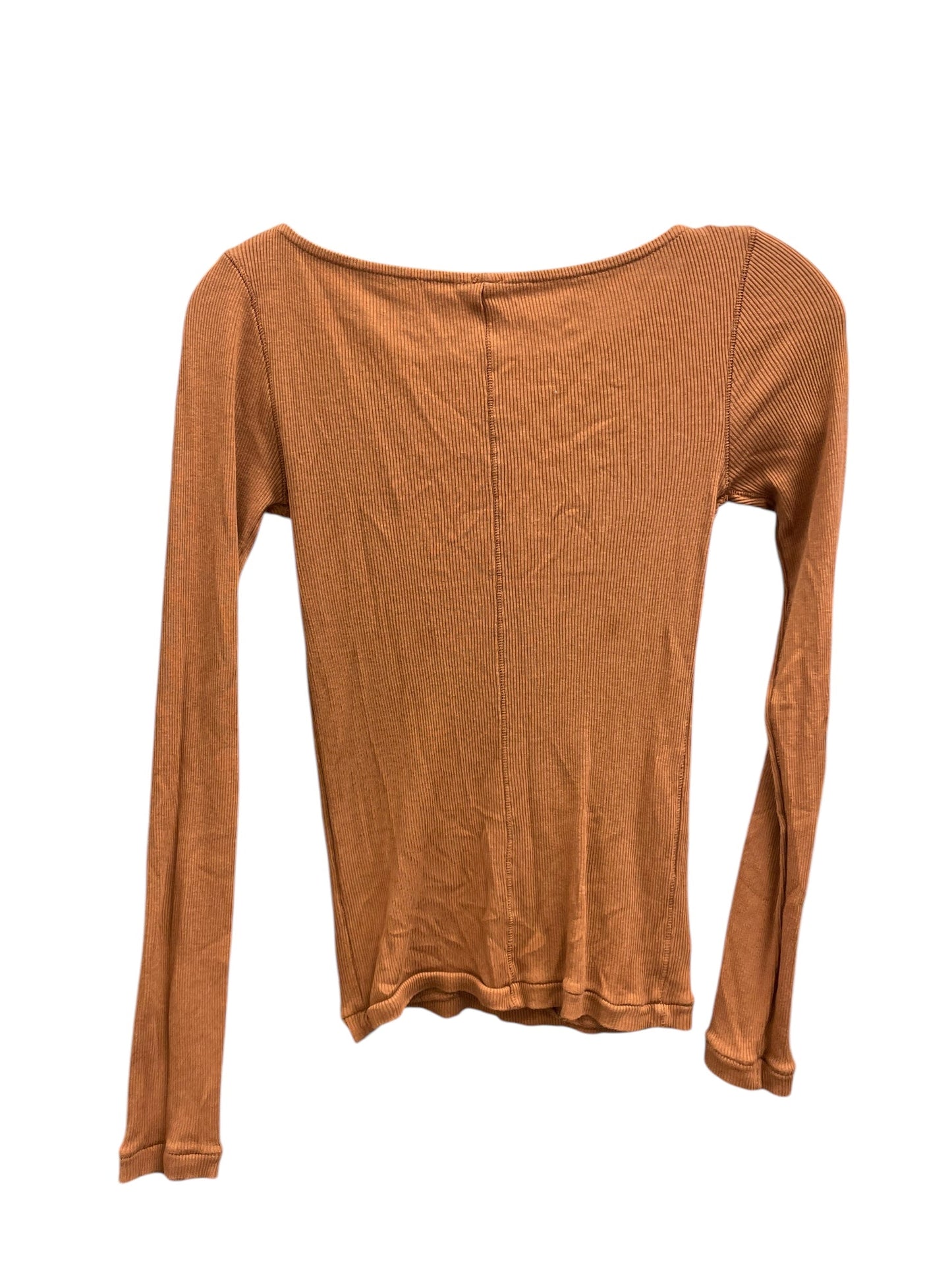 Top Long Sleeve By Free People In Orange, Size: Xs