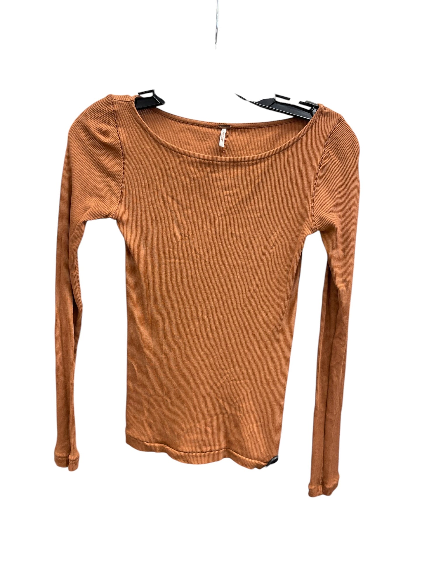 Top Long Sleeve By Free People In Orange, Size: Xs