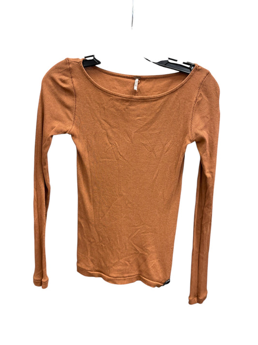 Top Long Sleeve By Free People In Orange, Size: Xs