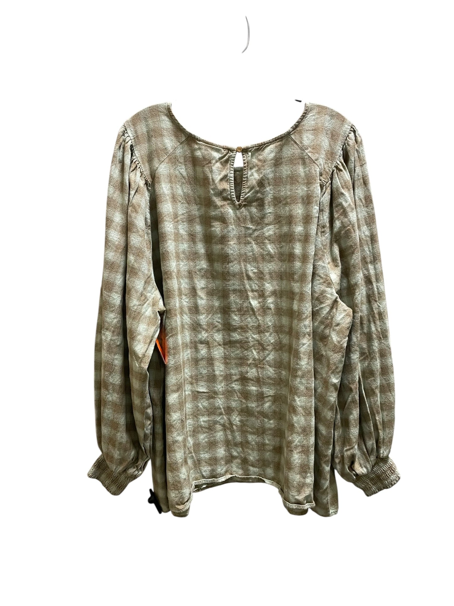 Top Long Sleeve By Ava & Viv In Green, Size: 3x