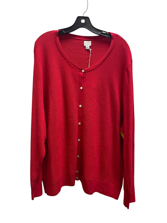 Cardigan By A New Day In Red, Size: 3x