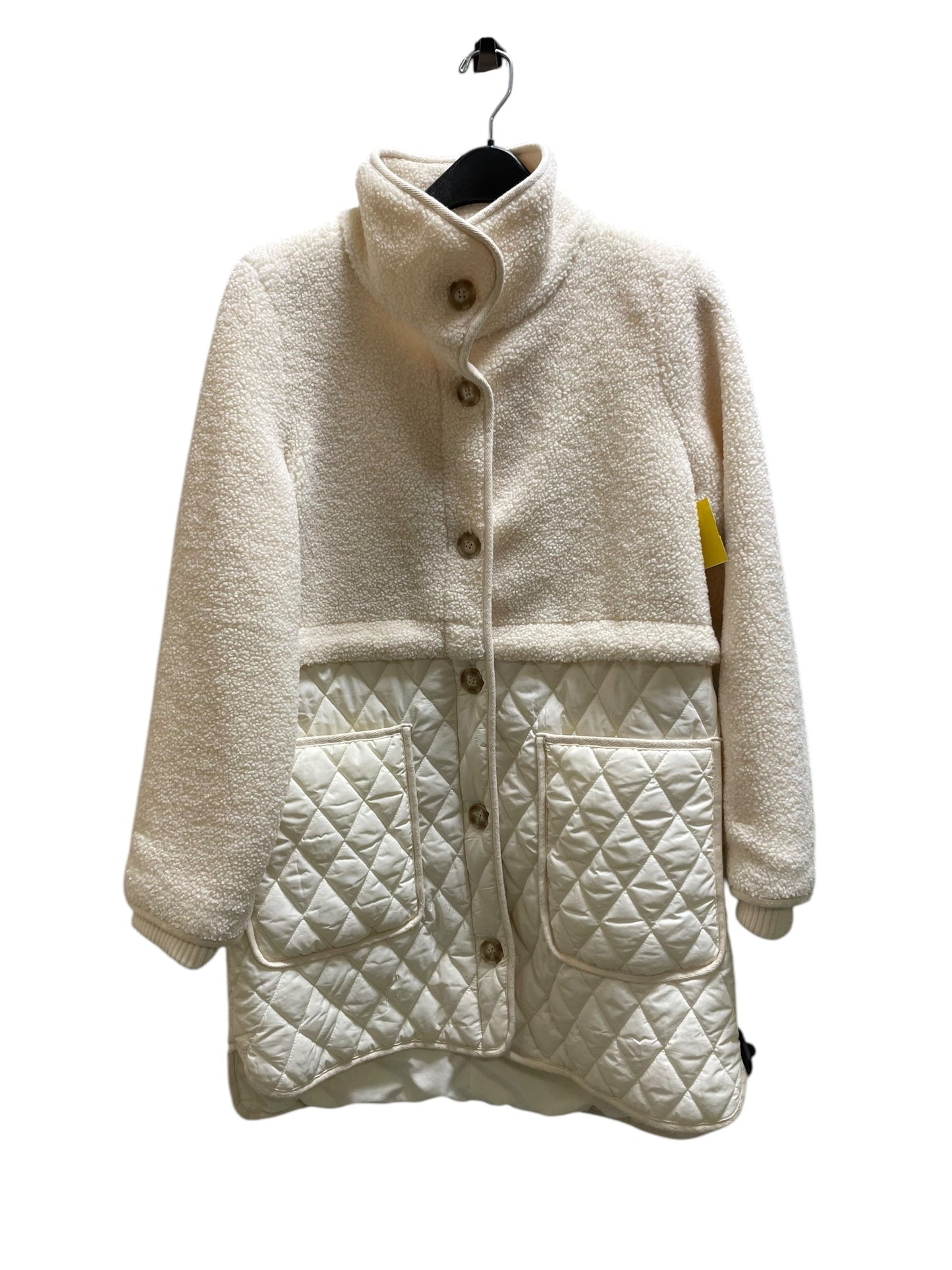 Jacket Fleece By Loft In Cream, Size: S