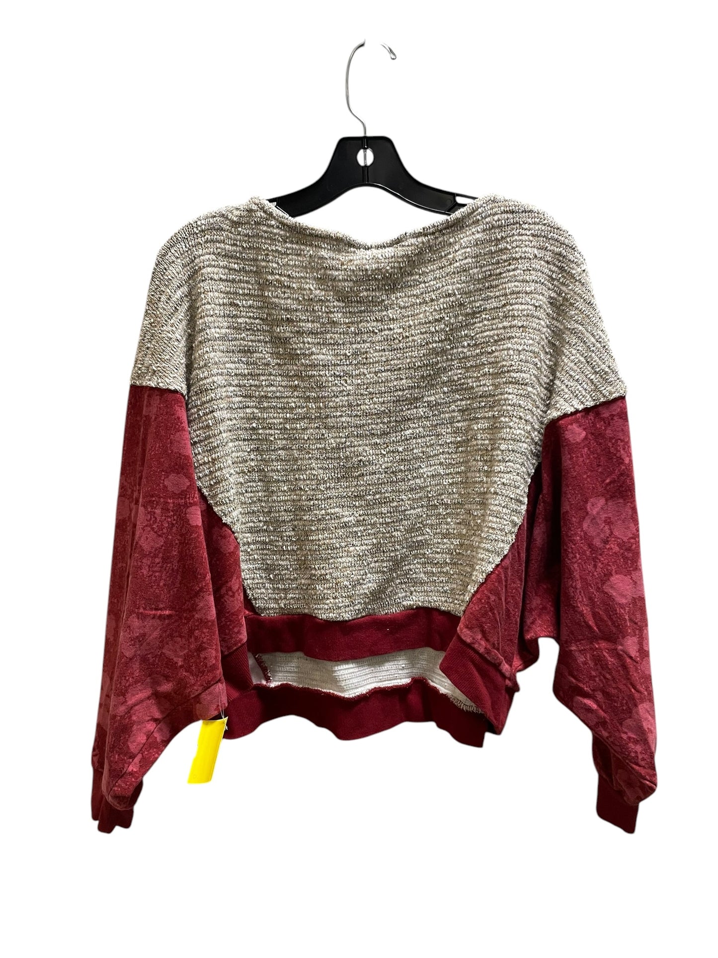 Top Long Sleeve By Anthropologie In Red, Size: S