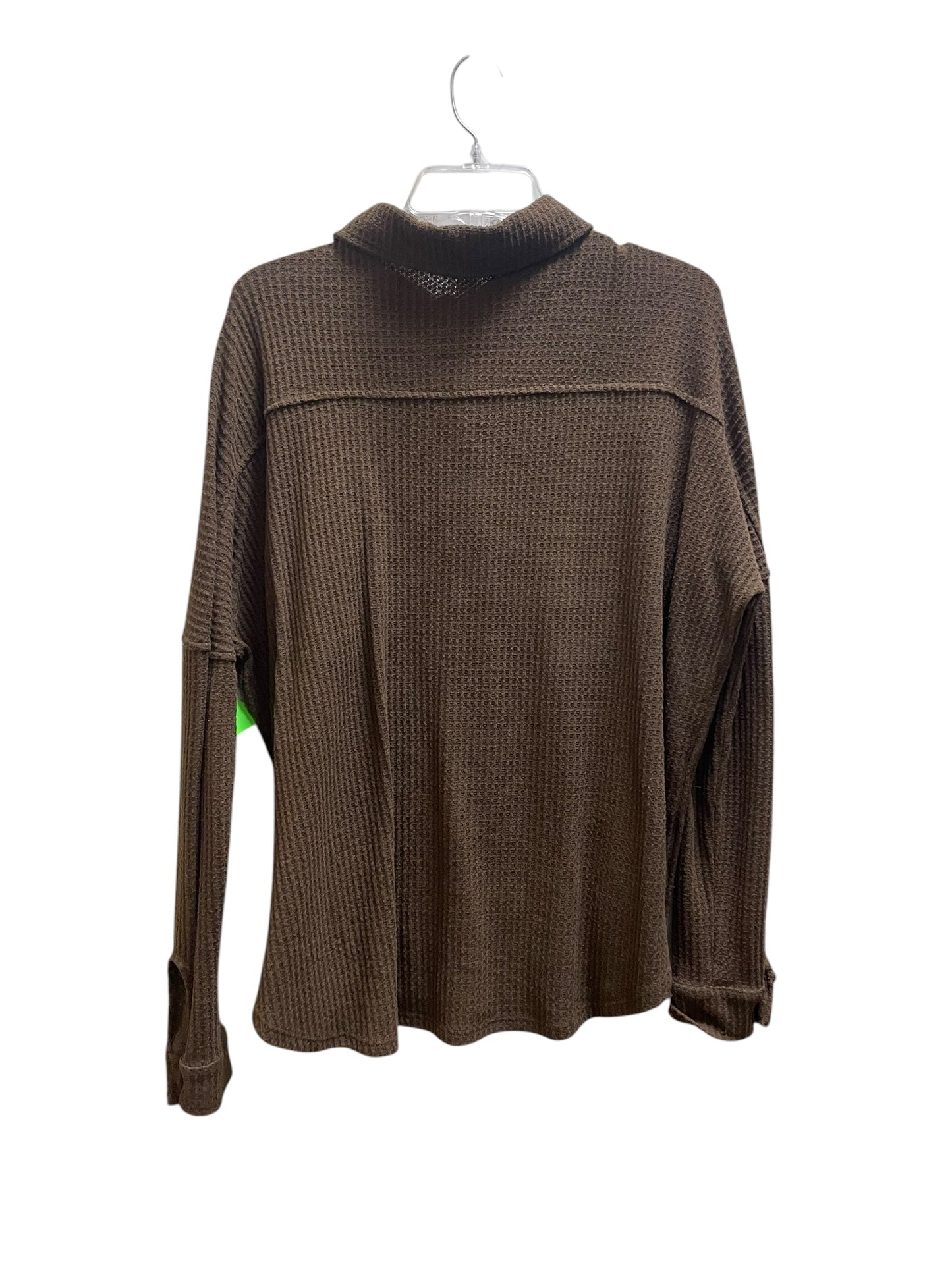 Top Long Sleeve By Altard State In Brown, Size: S