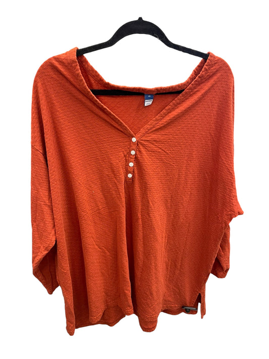 Top Long Sleeve By Old Navy In Orange, Size: 2x