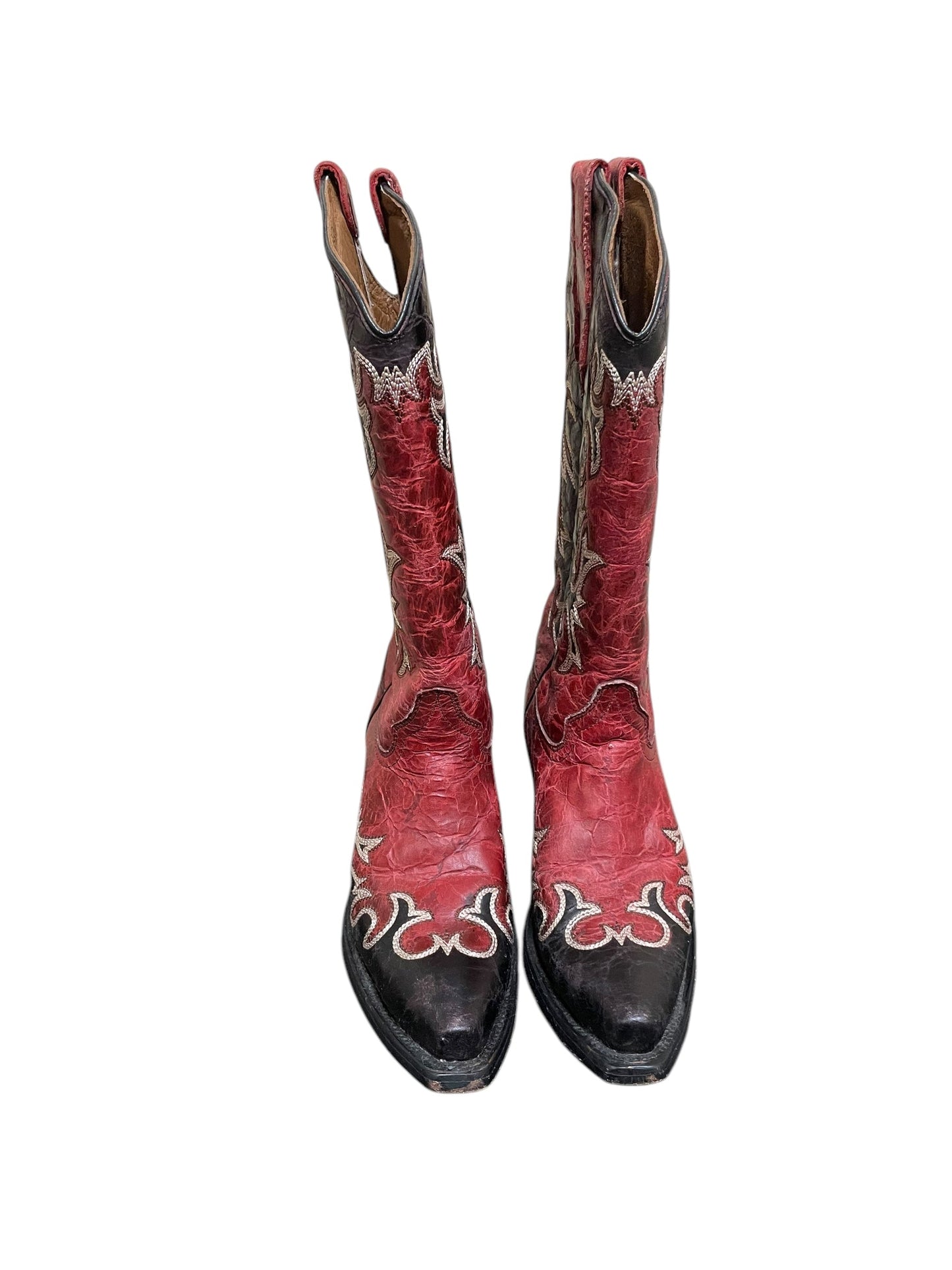 Boots Western By Clothes Mentor In Red, Size: 8