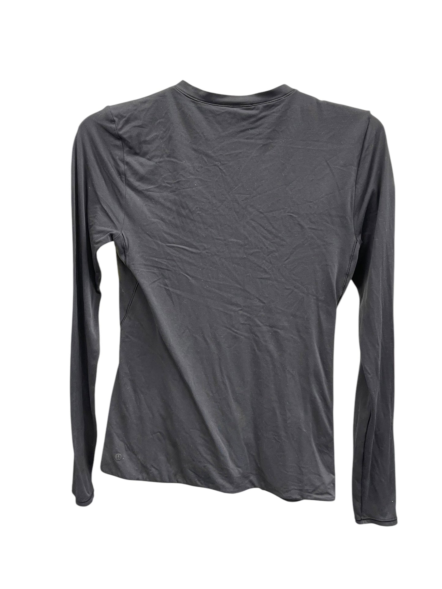 Athletic Top Long Sleeve Collar By Lululemon In Black, Size: 2