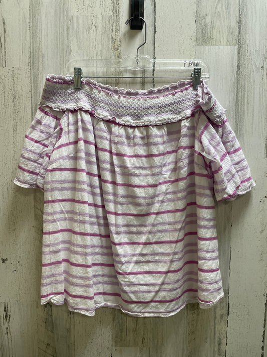 Top Short Sleeve By Lane Bryant In Purple, Size: 1x