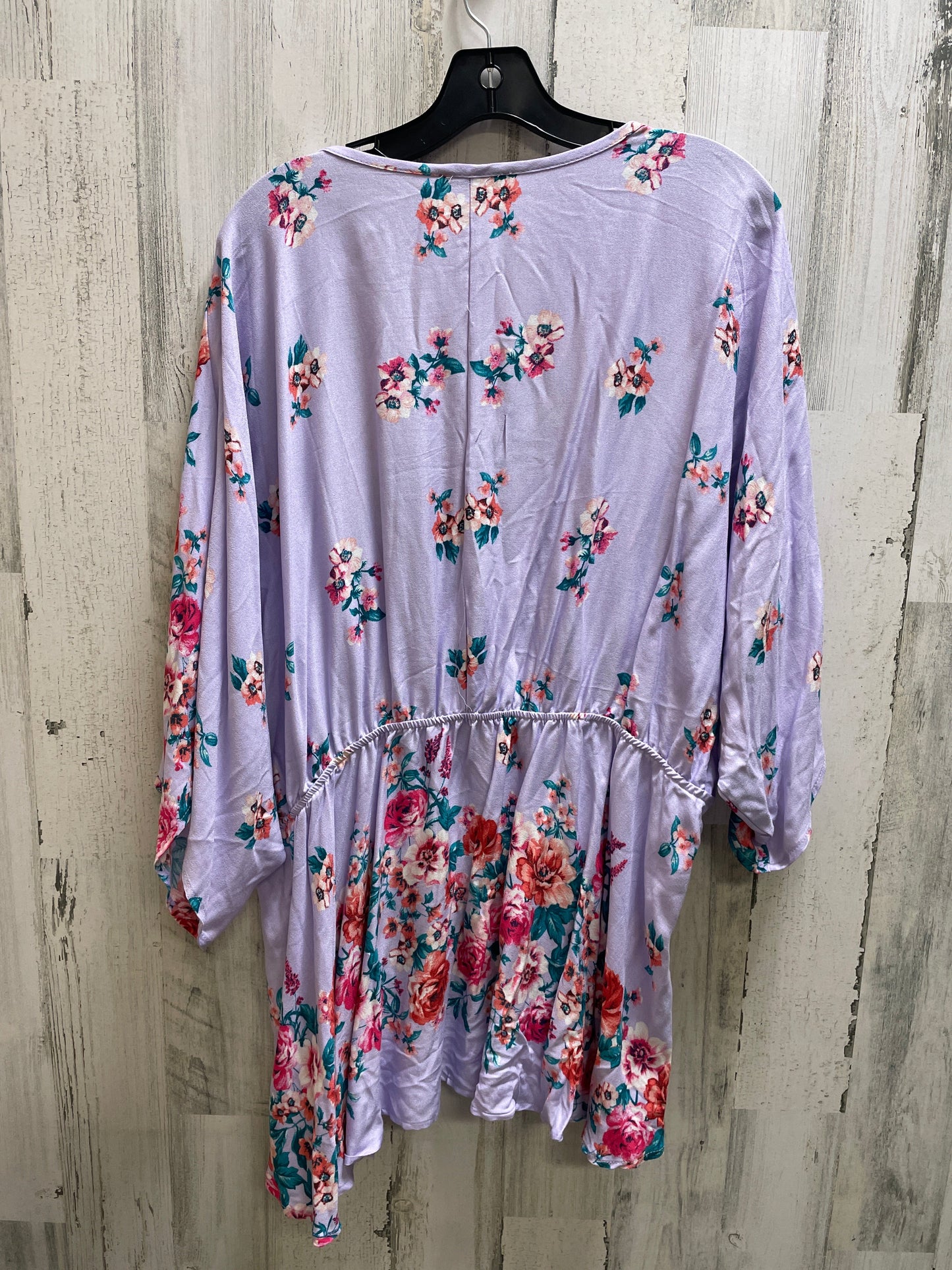 Top Short Sleeve By White Birch In Purple, Size: 2x