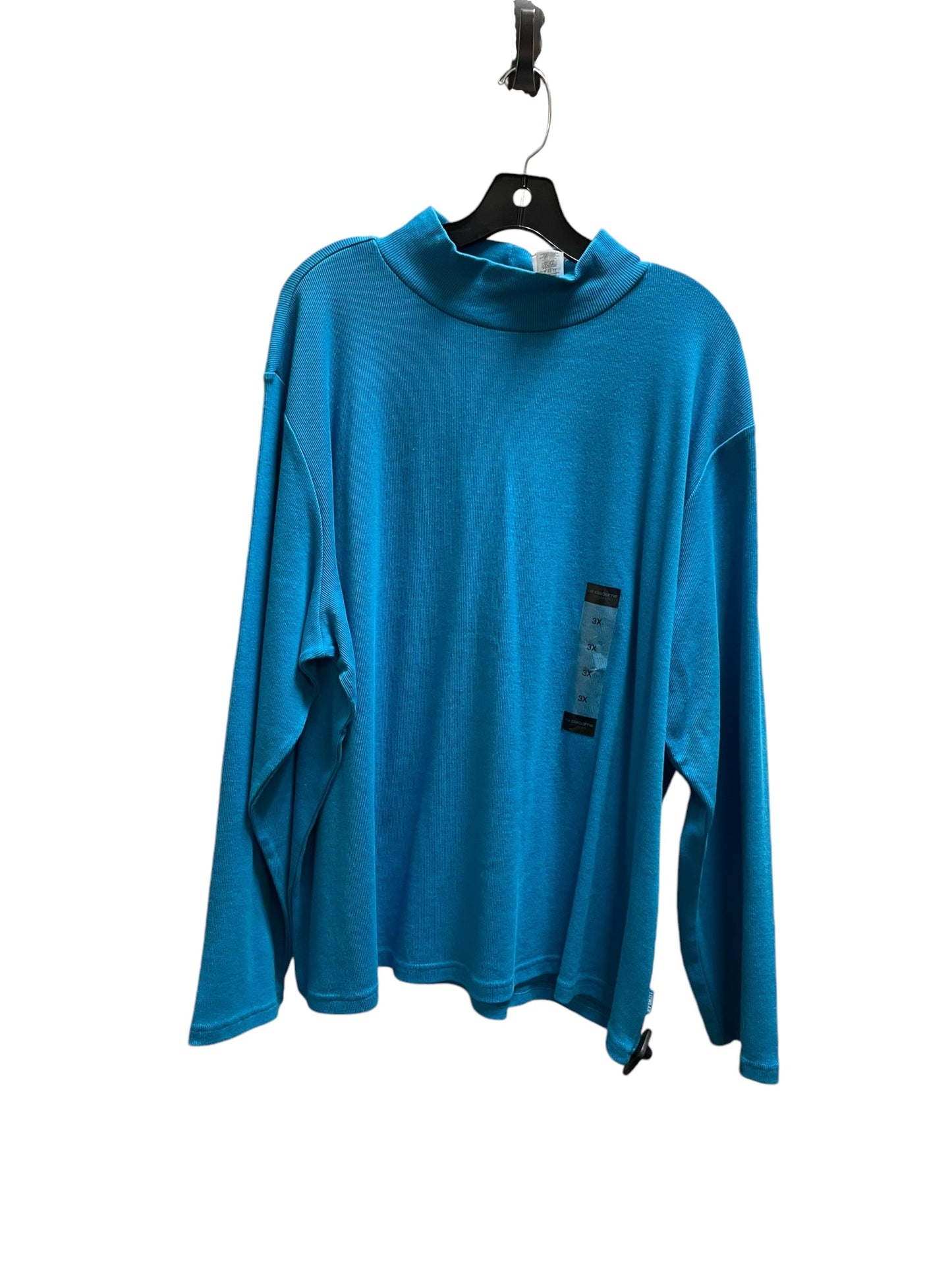 Top Long Sleeve By Liz Claiborne In Blue, Size: 3x