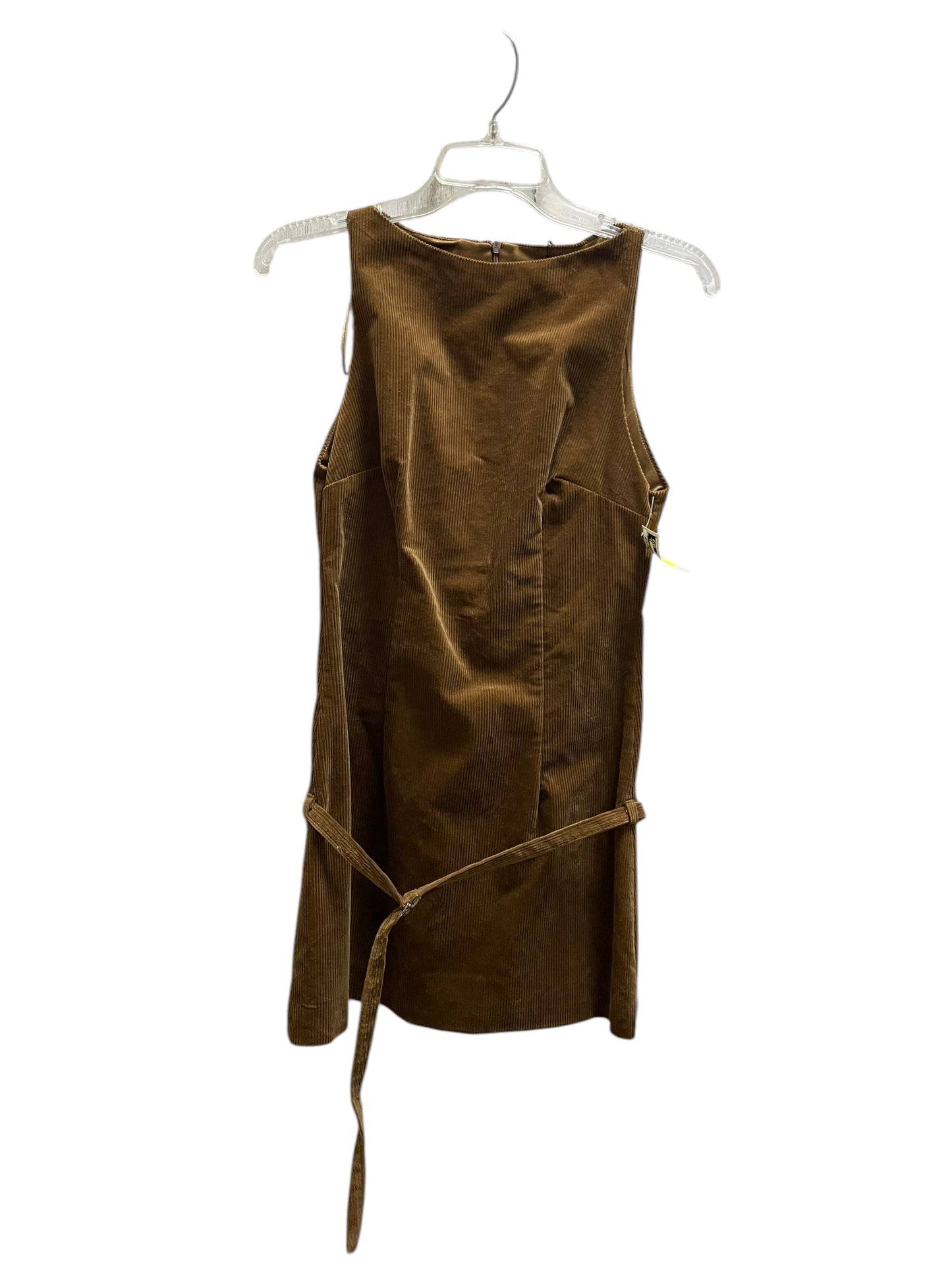 Dress Casual Midi By Zara In Brown, Size: S