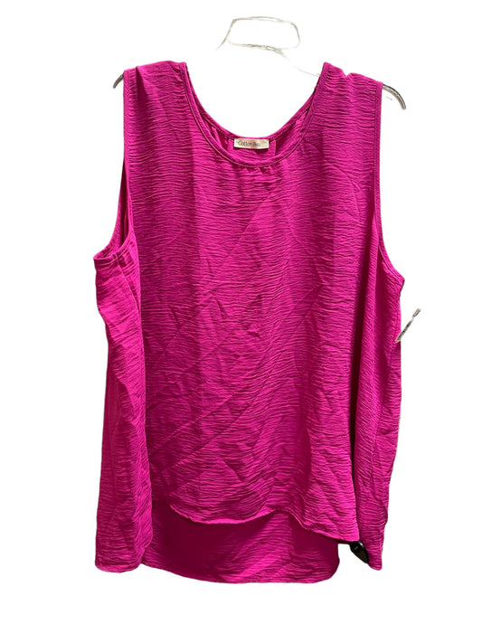 Top Sleeveless By Cotton Bleu In Pink, Size: 3x