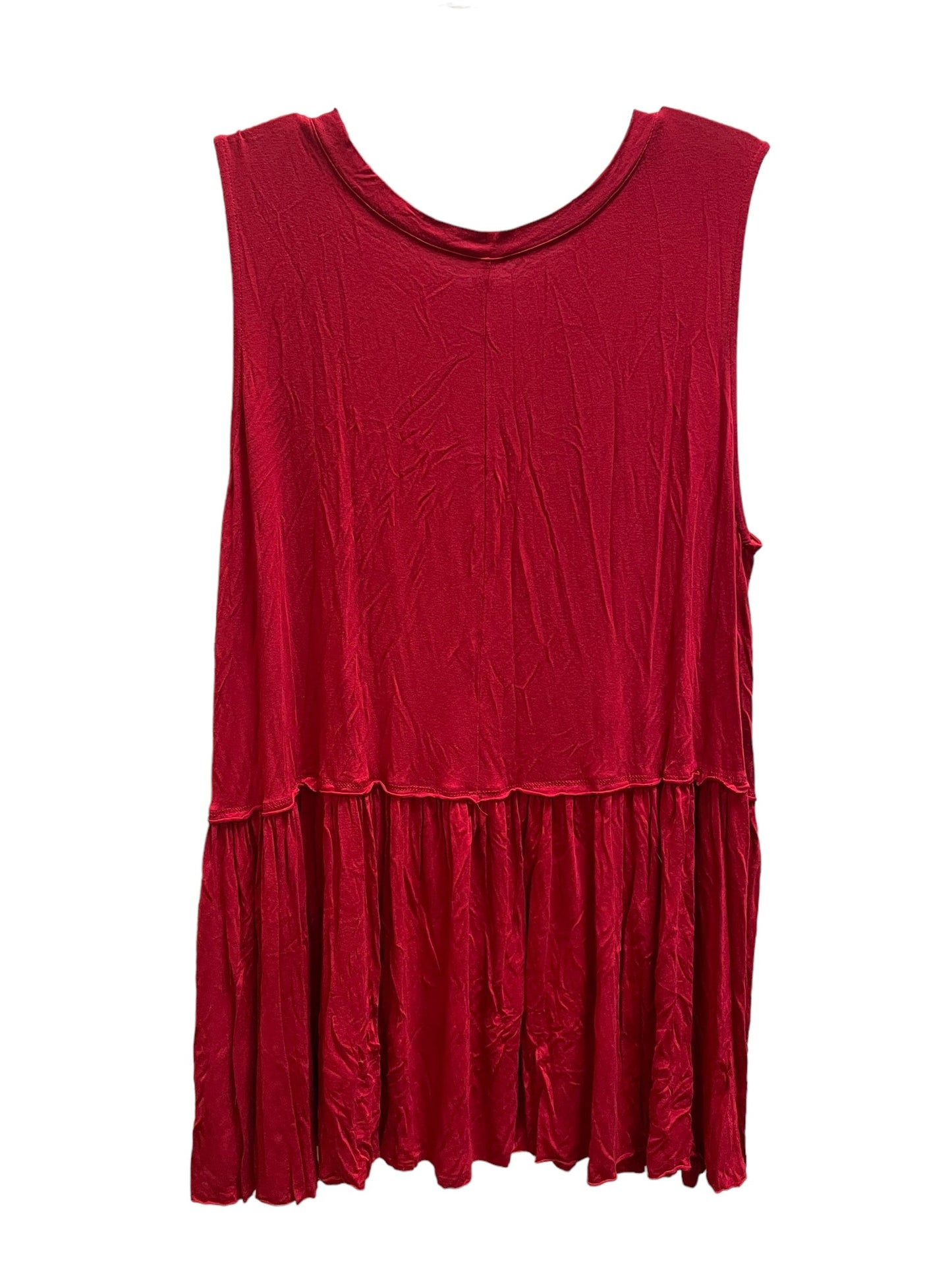 Top Sleeveless Basic By Zenana Outfitters In Red, Size: 2x