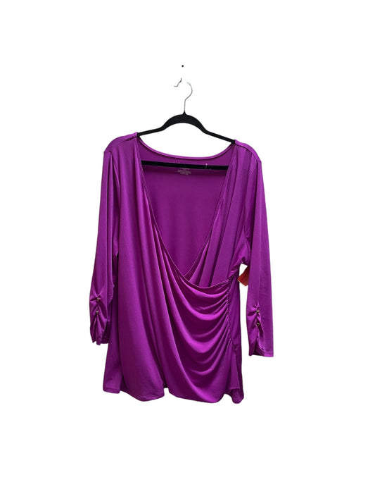 Top Long Sleeve By Lane Bryant In Purple, Size: 3x