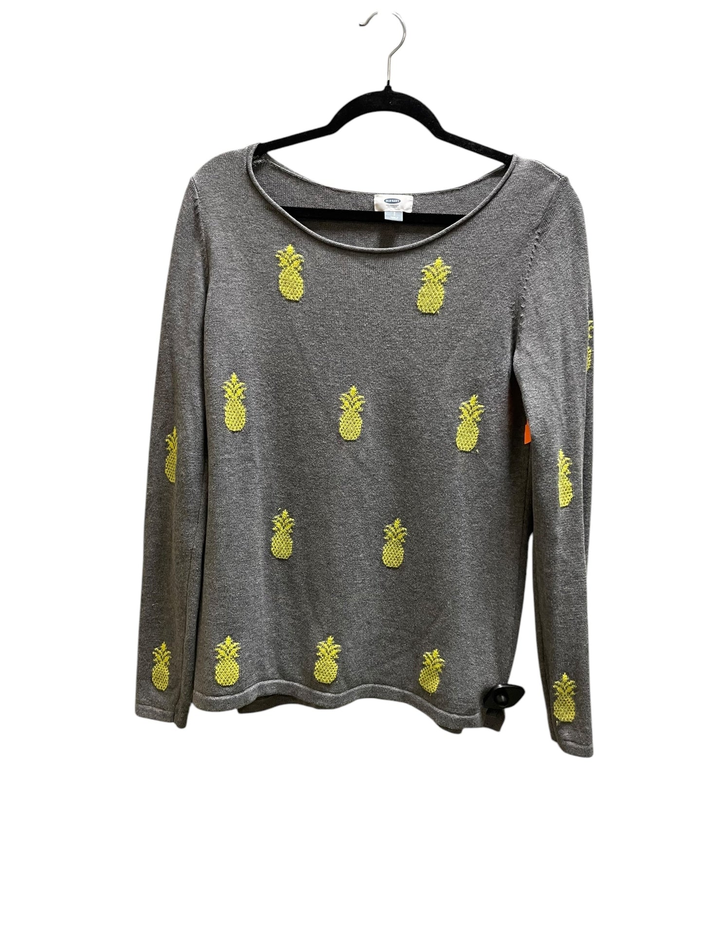 Top Long Sleeve By Old Navy In Grey, Size: S