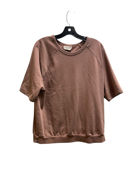 Top Short Sleeve Basic By Universal Thread In Brown, Size: Xl