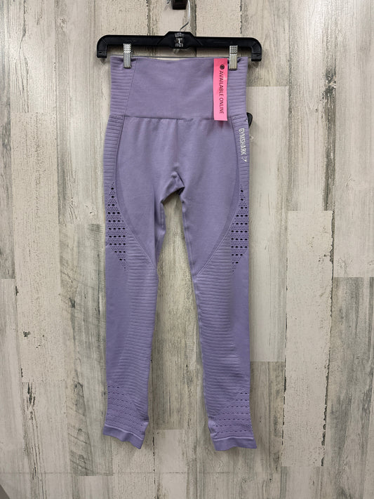 Purple Athletic Leggings Gym Shark, Size S