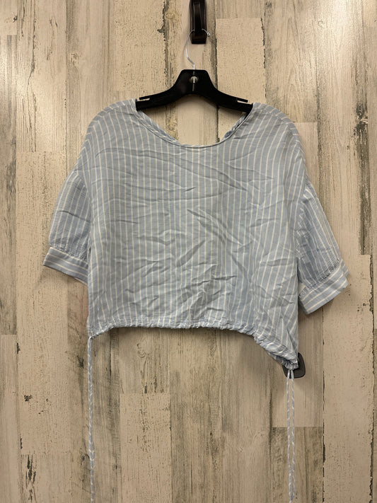 Blue Top Short Sleeve Zara, Size S