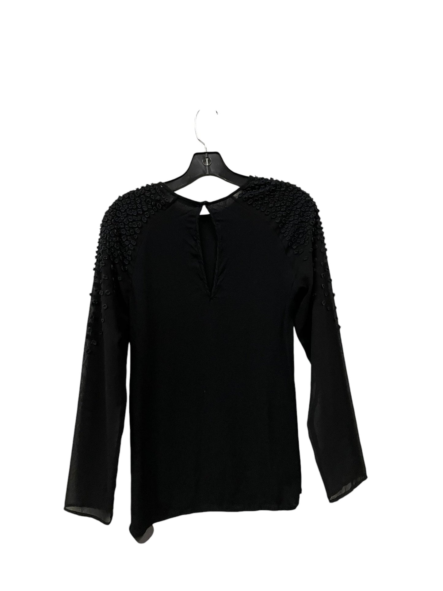 Top Long Sleeve By Zara Basic In Black, Size: S