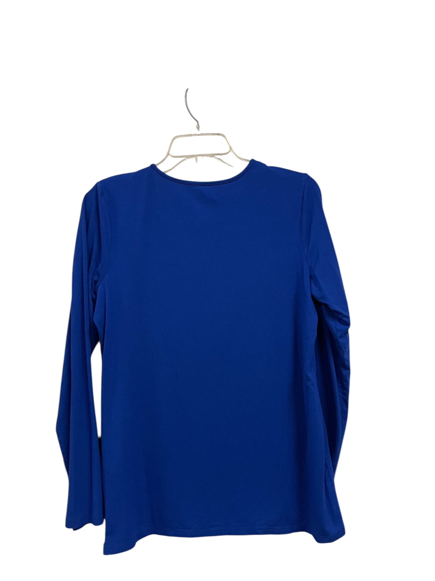 Top Long Sleeve Basic By Chicos In Blue, Size: M