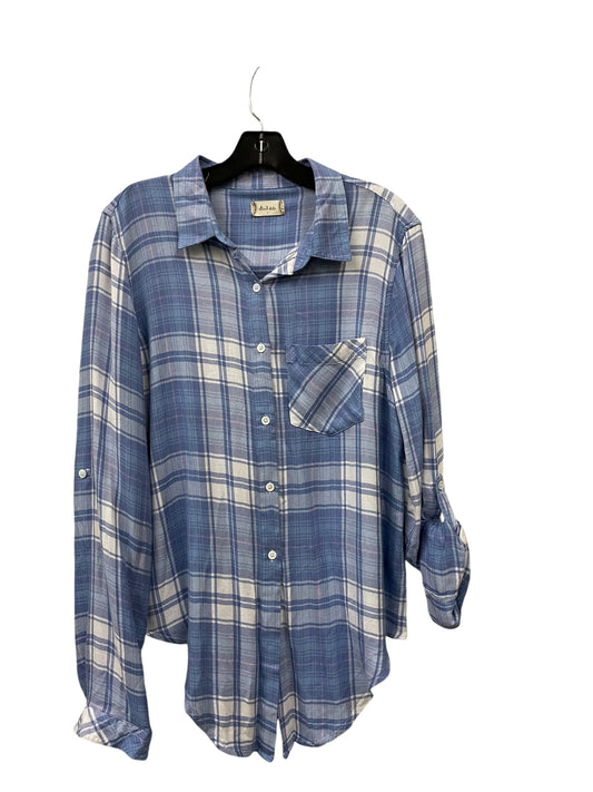 Top Long Sleeve By Altard State In Plaid Pattern, Size: L