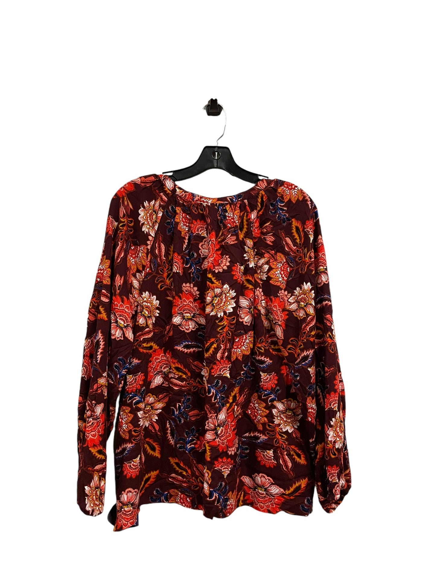 Top Long Sleeve By Old Navy In Floral Print, Size: L