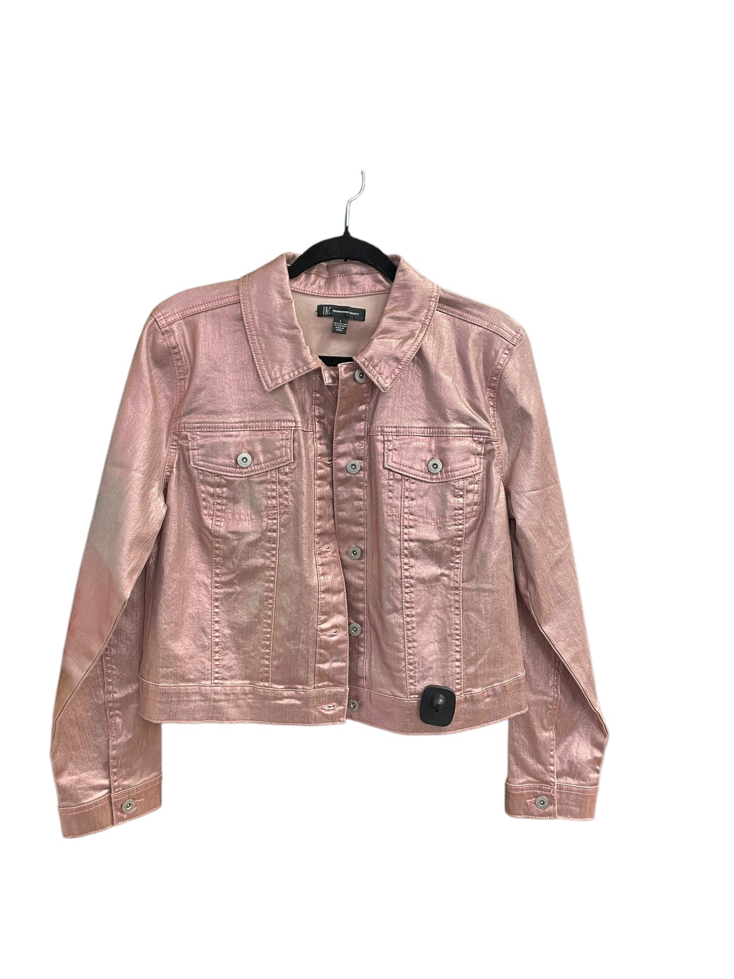 Jacket Denim By Inc In Pink Denim, Size: L