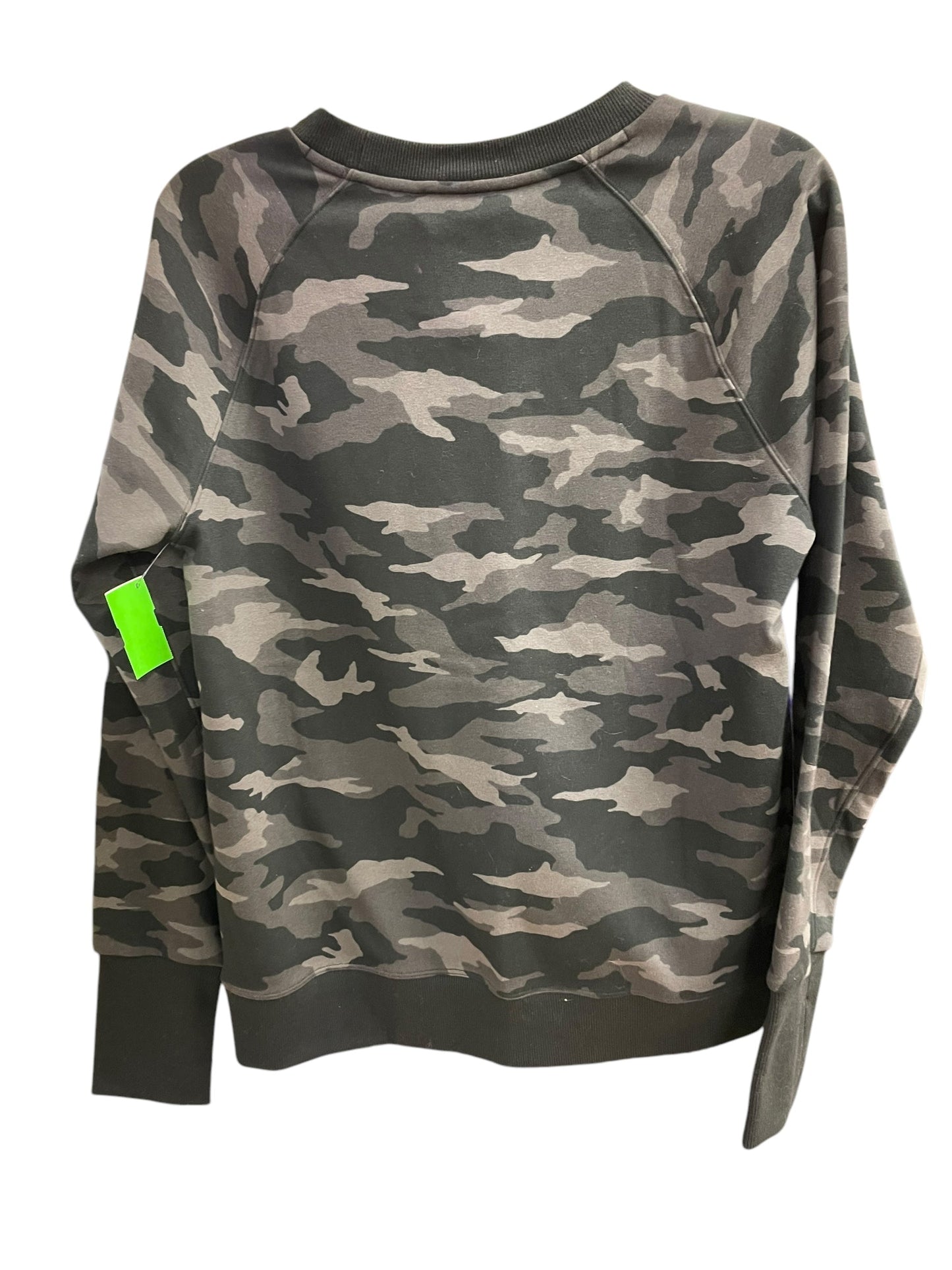 Athletic Top Long Sleeve Crewneck By Athleta In Camouflage Print, Size: M