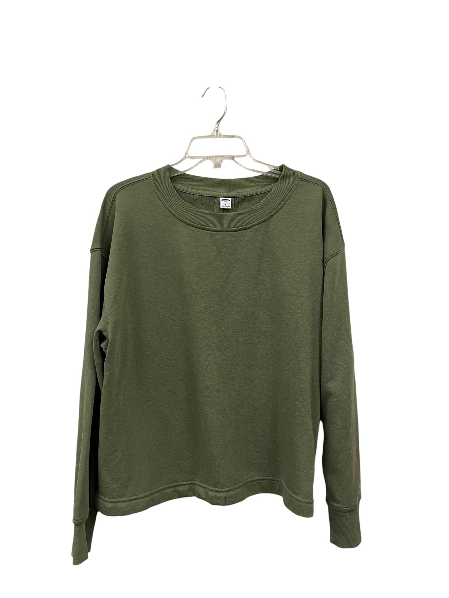 Athletic Sweatshirt Crewneck By Old Navy In Green, Size: M