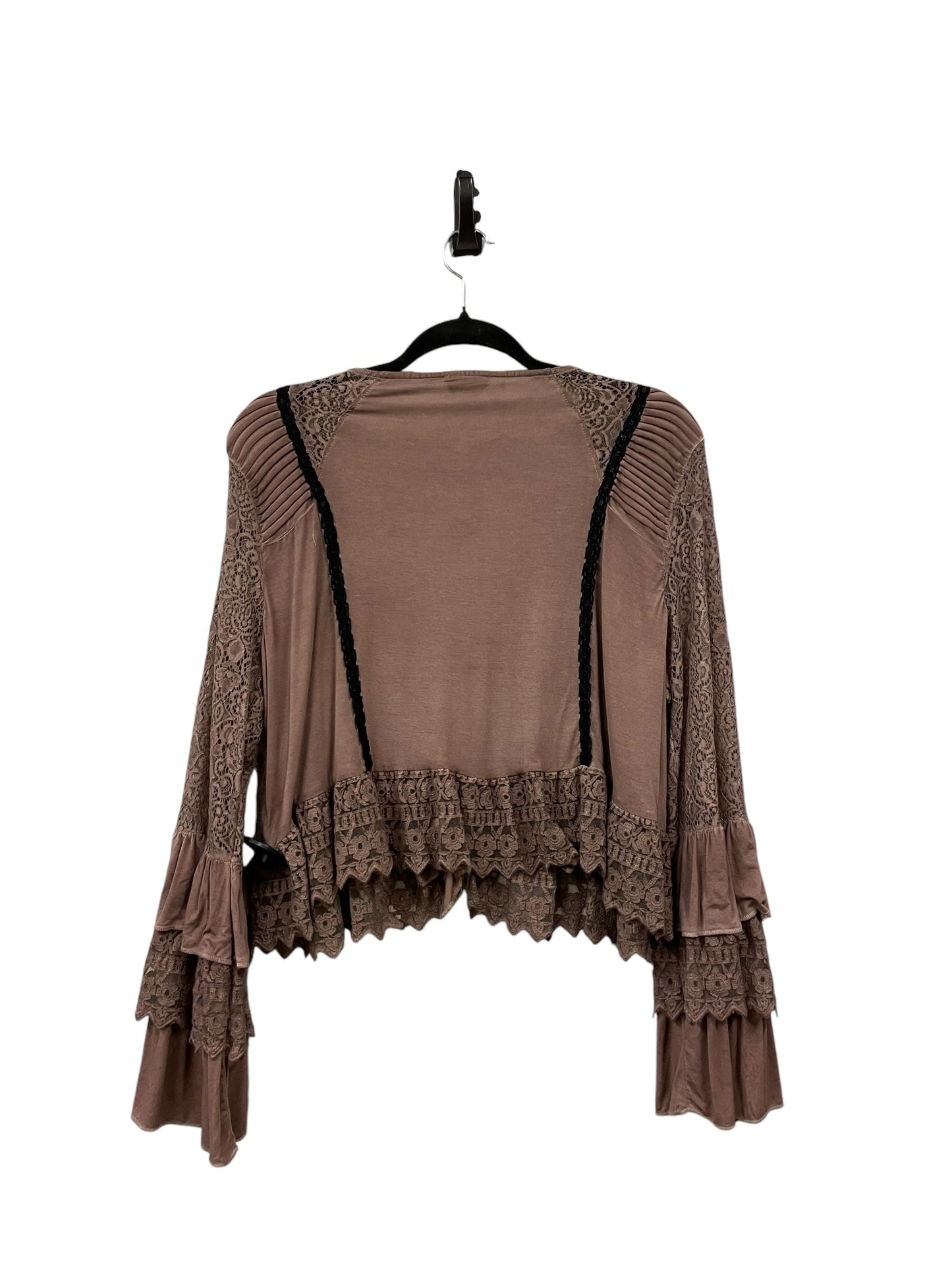 Top Long Sleeve By Pol In Mauve, Size: L