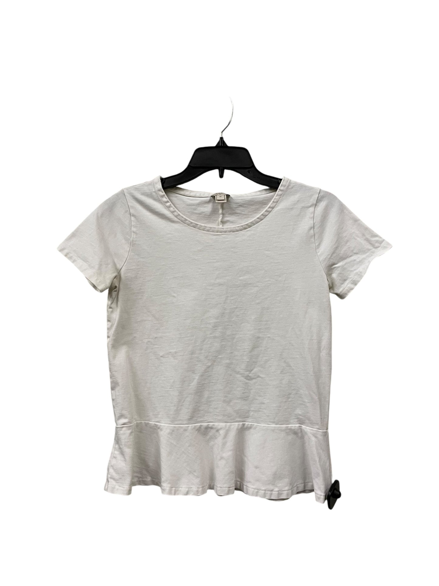 Top Short Sleeve By J. Crew In White, Size: Xs