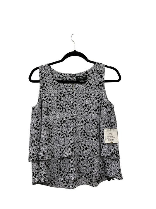 Top Sleeveless By Liz Claiborne In Black & White, Size: S