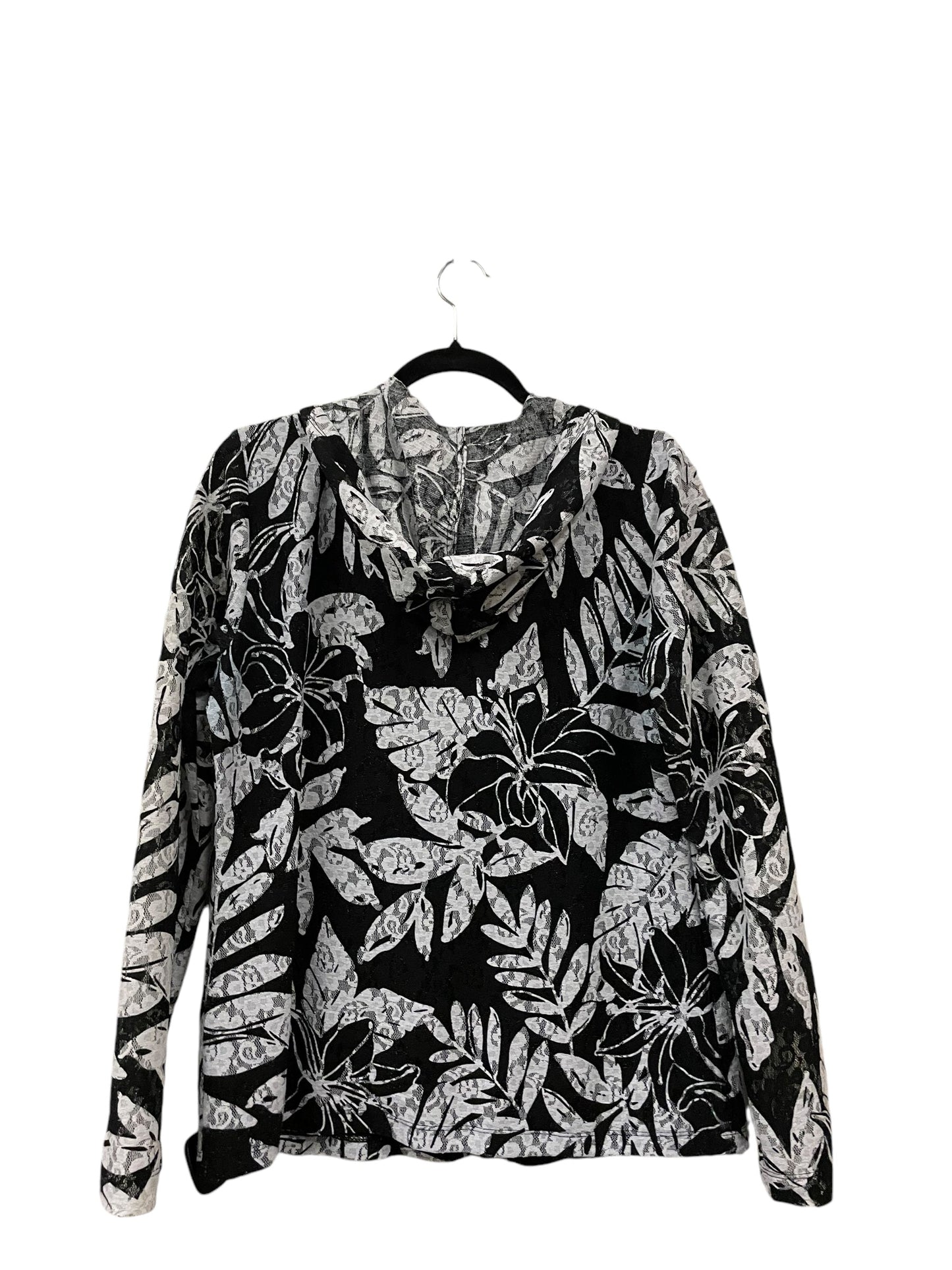 Jacket Other By Chicos In Black & White, Size: M