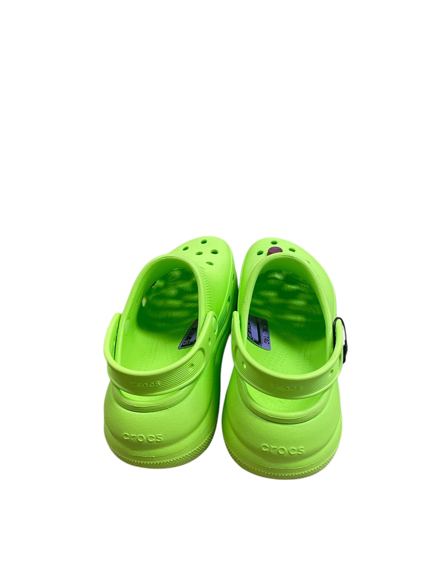 Shoes Flats By Crocs In Green, Size: 9