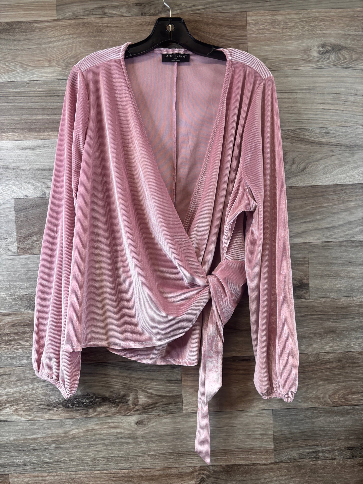 Top Long Sleeve By Lane Bryant In Pink, Size: 2x