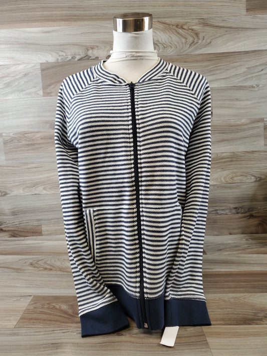 Cardigan By Talbots In Striped Pattern, Size: M